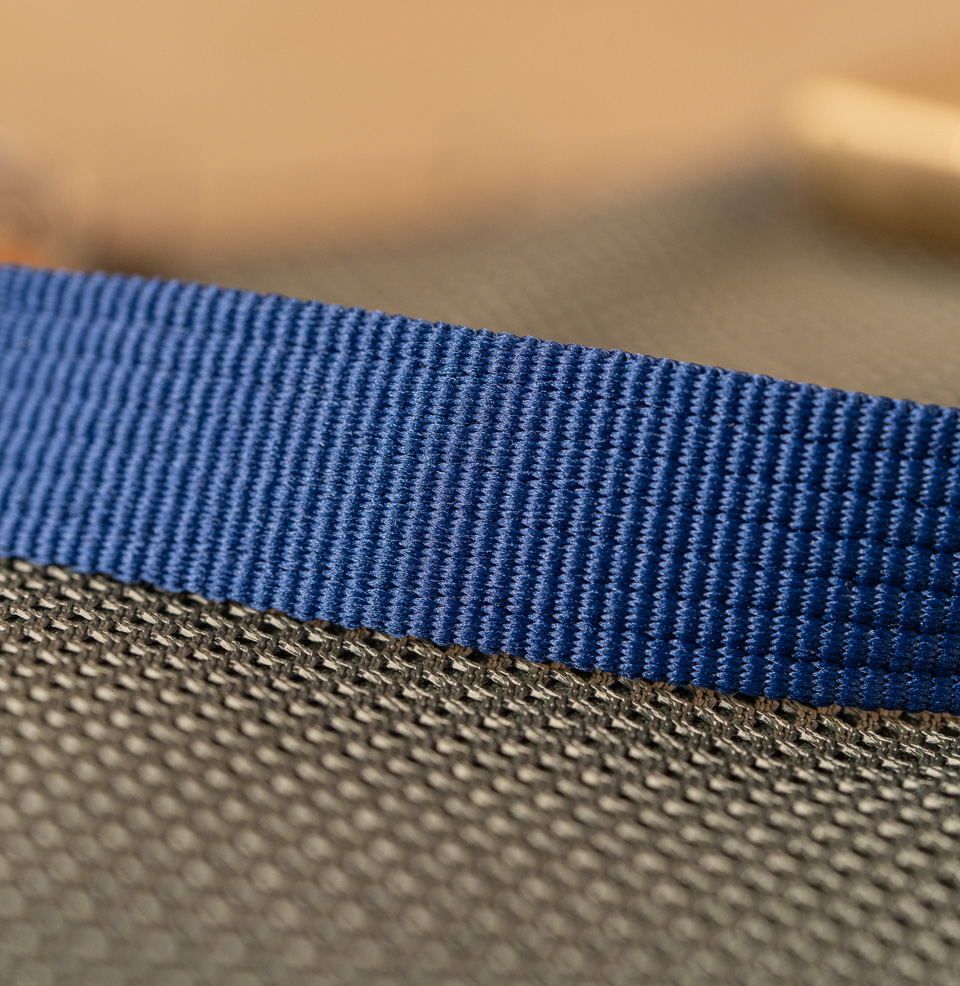 Hook and Loop Single Pass Watch Straps Ribbed Nylon Construction