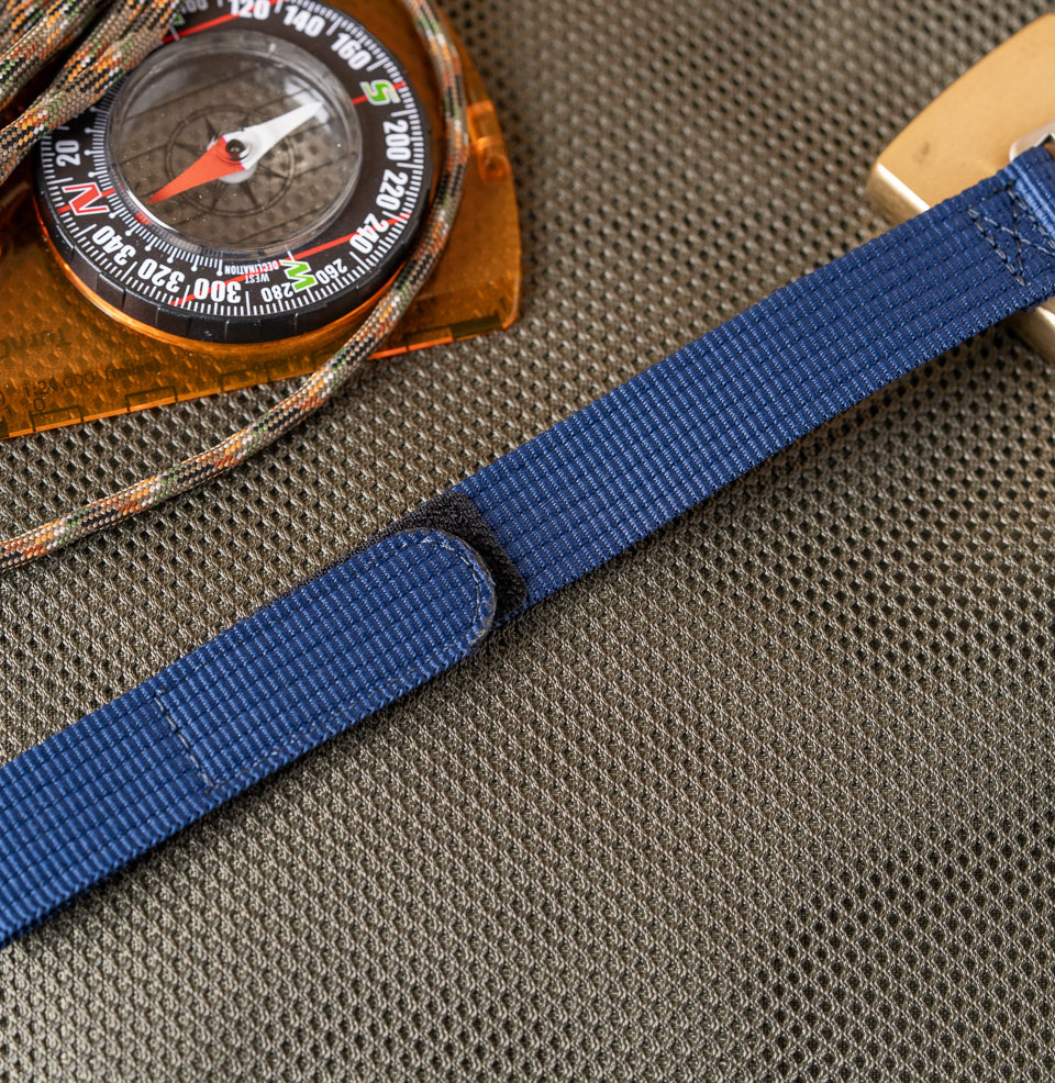 Hook and Loop Single Pass Watch Straps No-Taper 20mm/22mm Width
