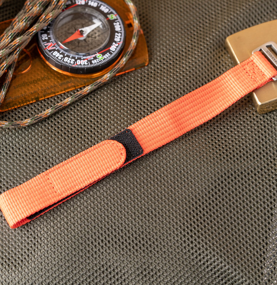 Hook and Loop Single Pass Watch Straps No-Taper 20mm/22mm Width