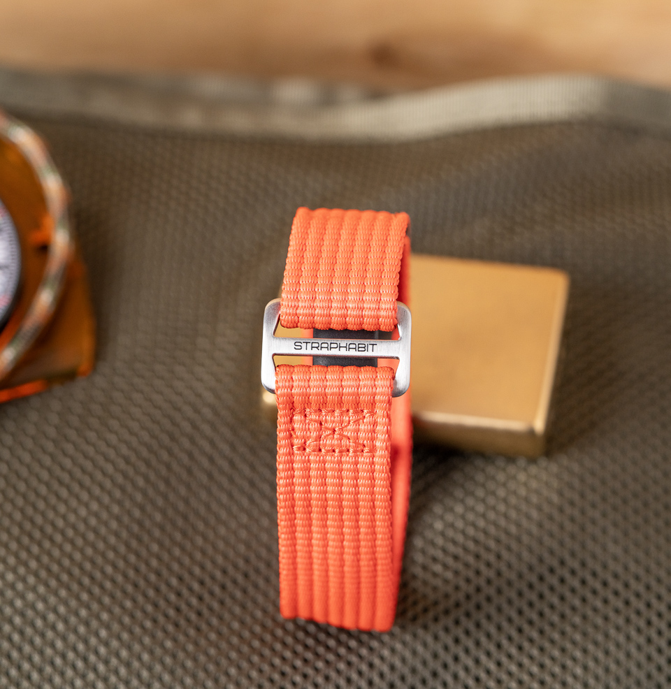 Hook and Loop Single Pass Watch Straps 304 Brushed Stainless Steel Hardware