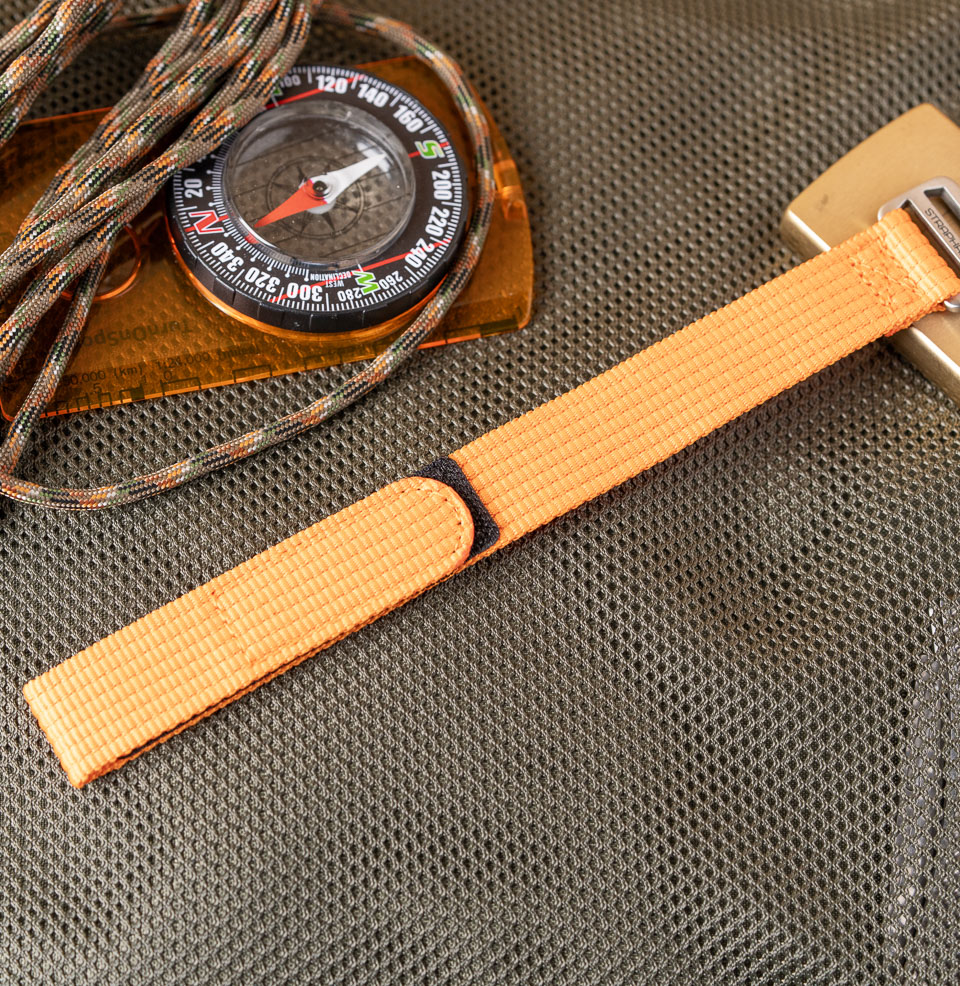 Hook and Loop Single Pass Watch Straps No-Taper 20mm/22mm Width