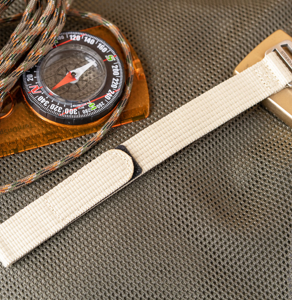 Hook and Loop Single Pass Watch Straps No-Taper 20mm/22mm Width