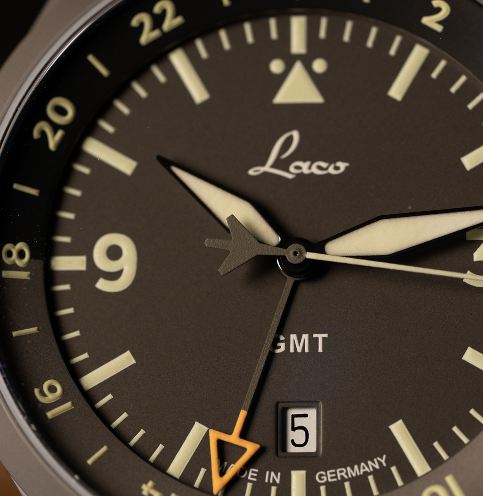 Frankfurt GMT 40mm (2026) Lume throughout