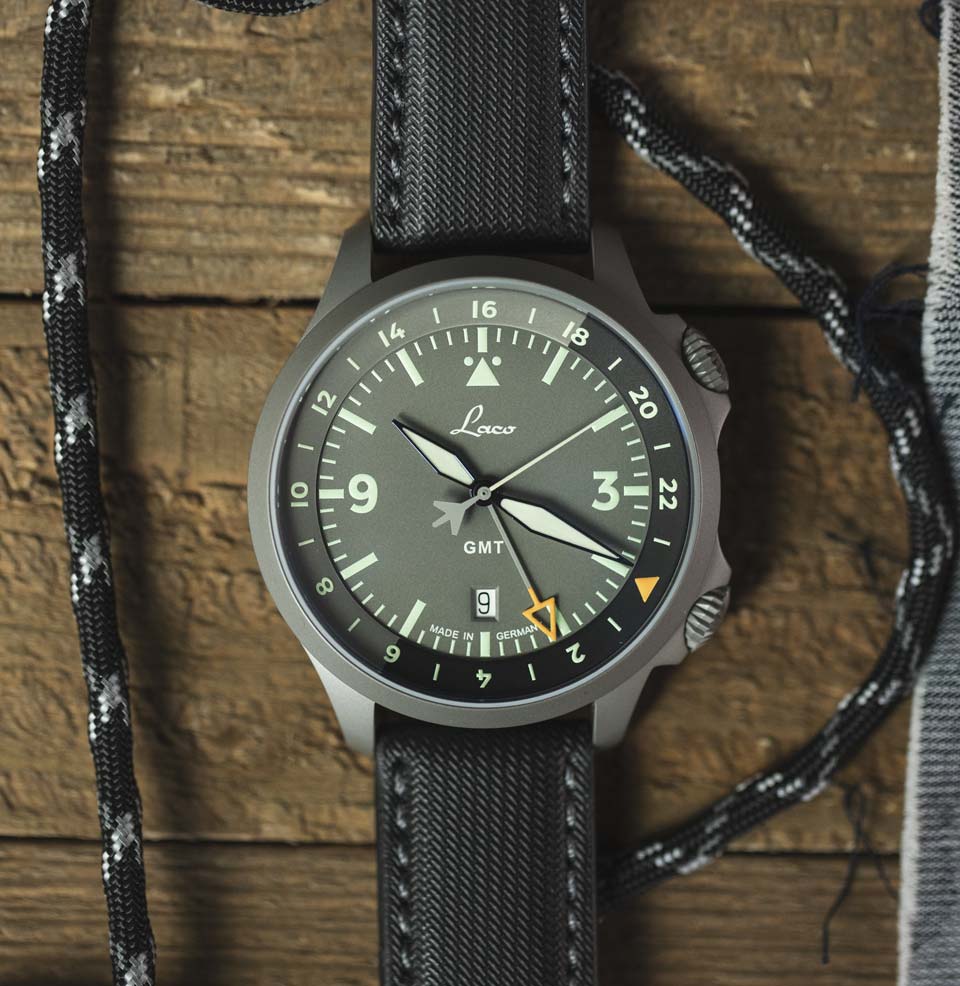 Frankfurt GMT 40mm (2026) Concrete Gray with pale green markers