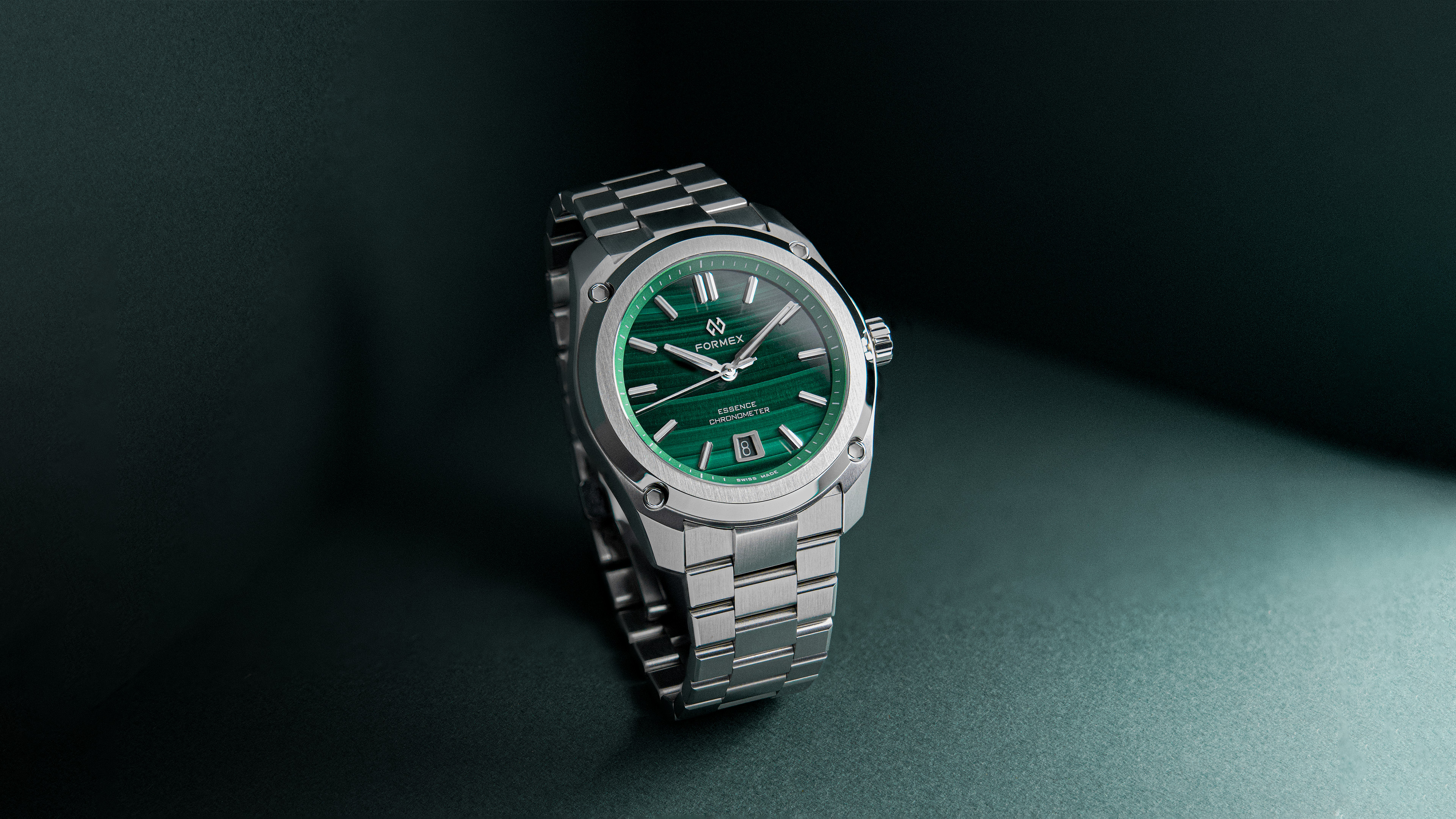 プリズムストーン Formex Essence 41mm Automatic Chronometer Malachite Watch
