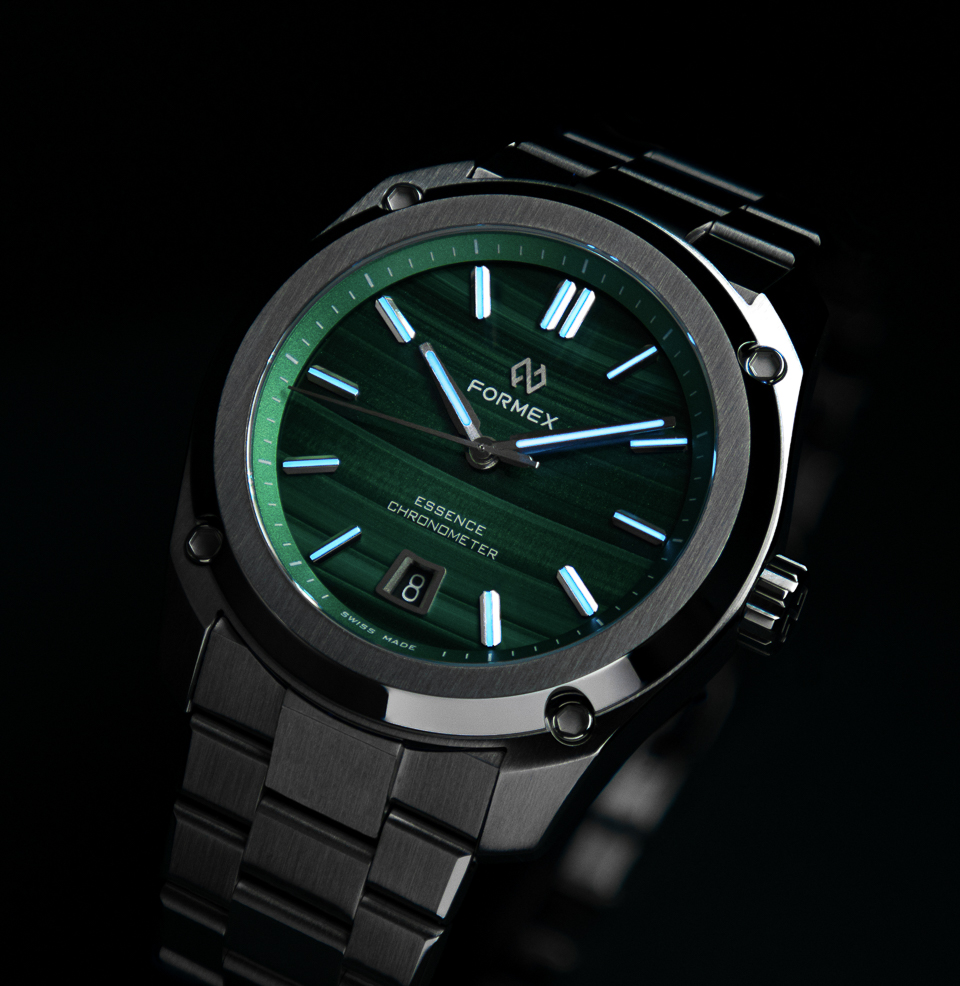 Formex Essence 41mm Automatic Chronometer Malachite - Preorder Naturally One-of-One Stone Pattern
