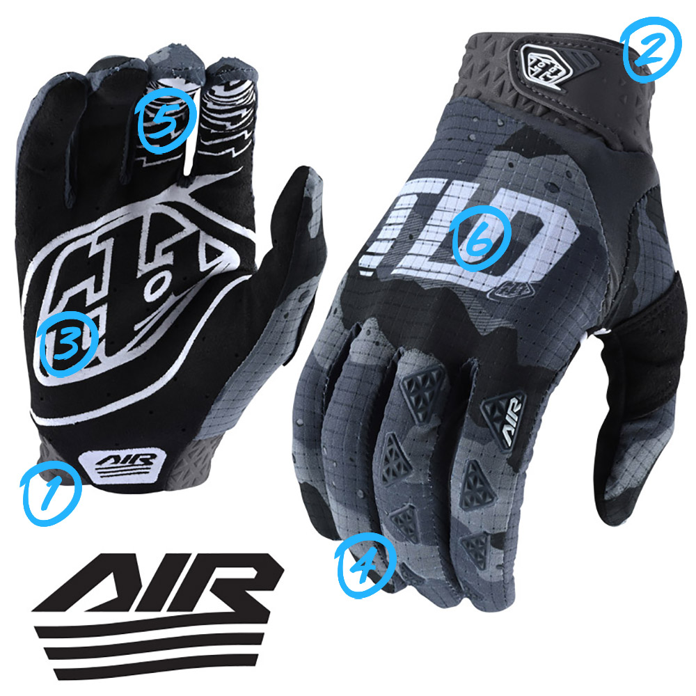 Air Glove Solid Black – Troy Lee Designs