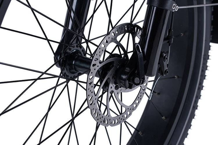 Disc brakes of RadRover Electric Fat Bike.