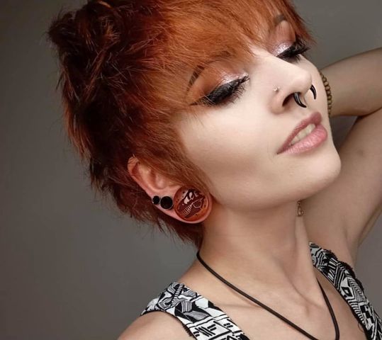 T-Rex Gold Inlay Wood Plug - Custom Plugs, Ear Plugs, Gauges, Stretched Ears