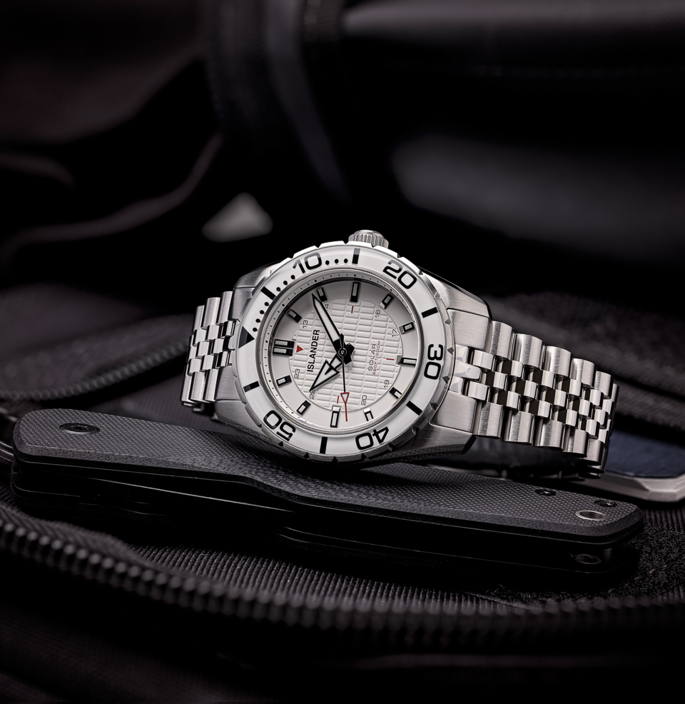Islander Saltaire 38mm Solar Dive Watch 200m water resistance