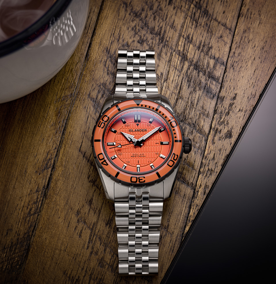 Islander Saltaire 38mm Solar Dive Watch 200m water resistance