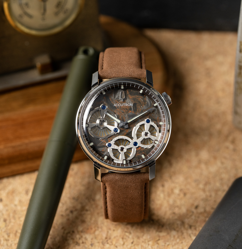 Spaceview Evolution Electrostatic Forged carbon dial