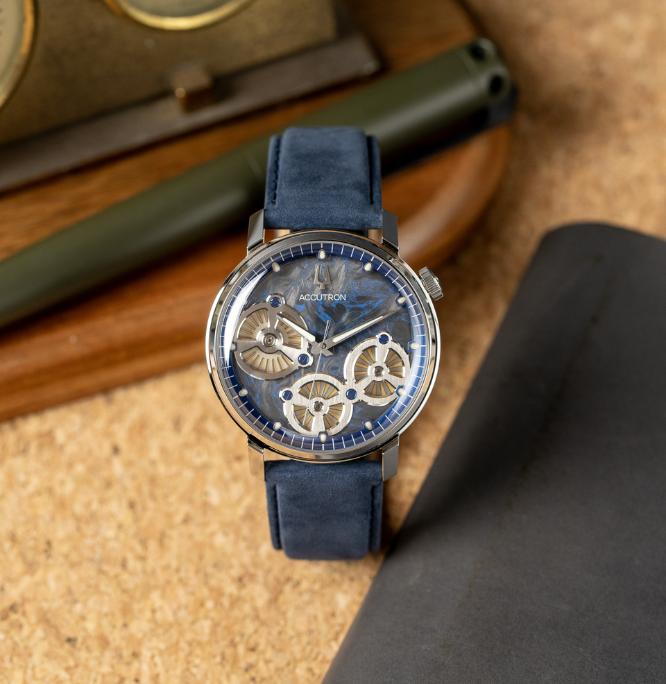 Spaceview Evolution Electrostatic Forged carbon dial