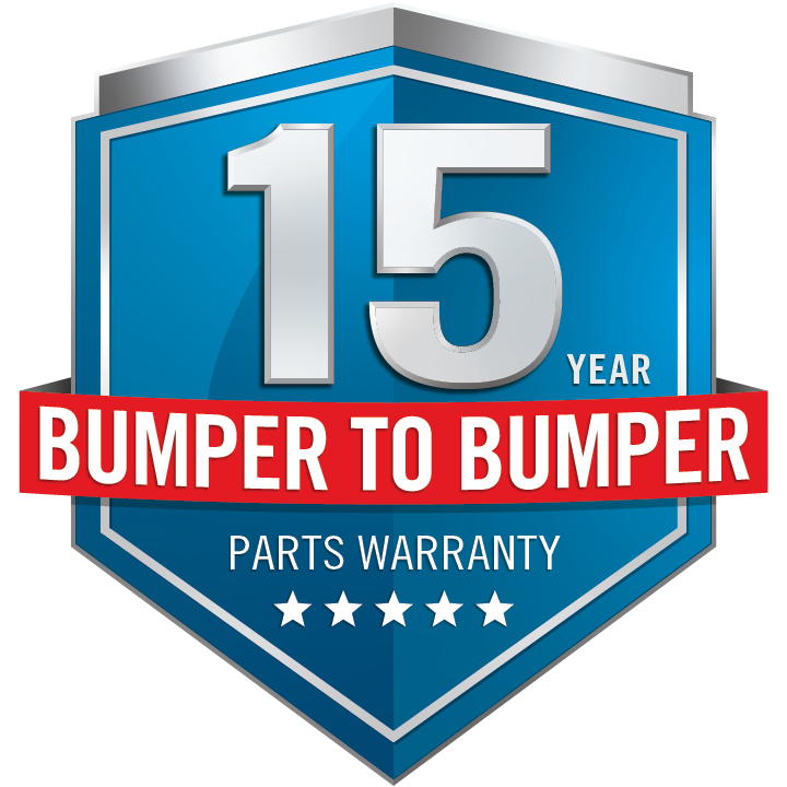 15 Year bumper to bumper Warranty