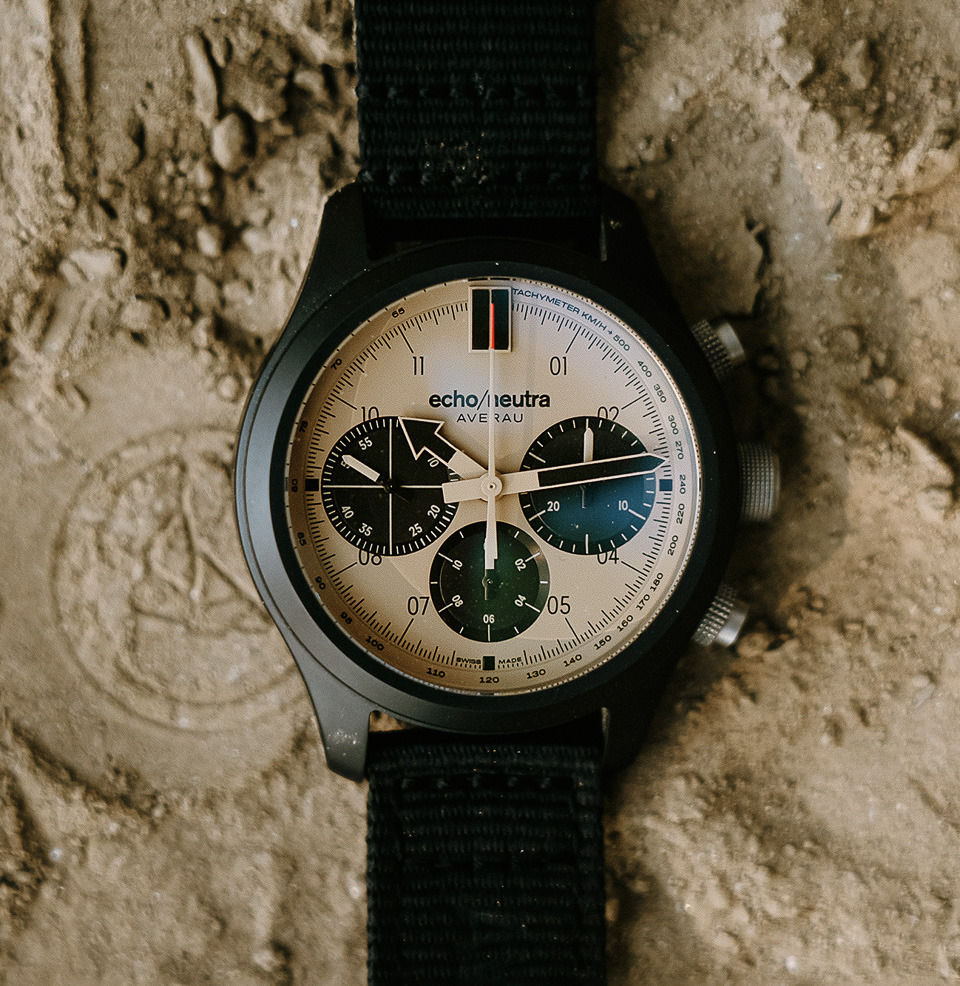 echo/neutra Averau Ceramic Sand Sellita SW510B-1 chronograph movement
