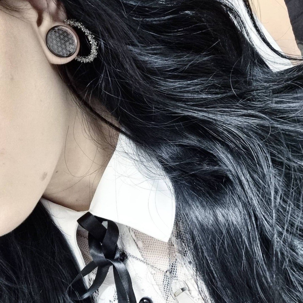 Cute Konkave Gold -Obsidian -Tunnel / plug / gauge