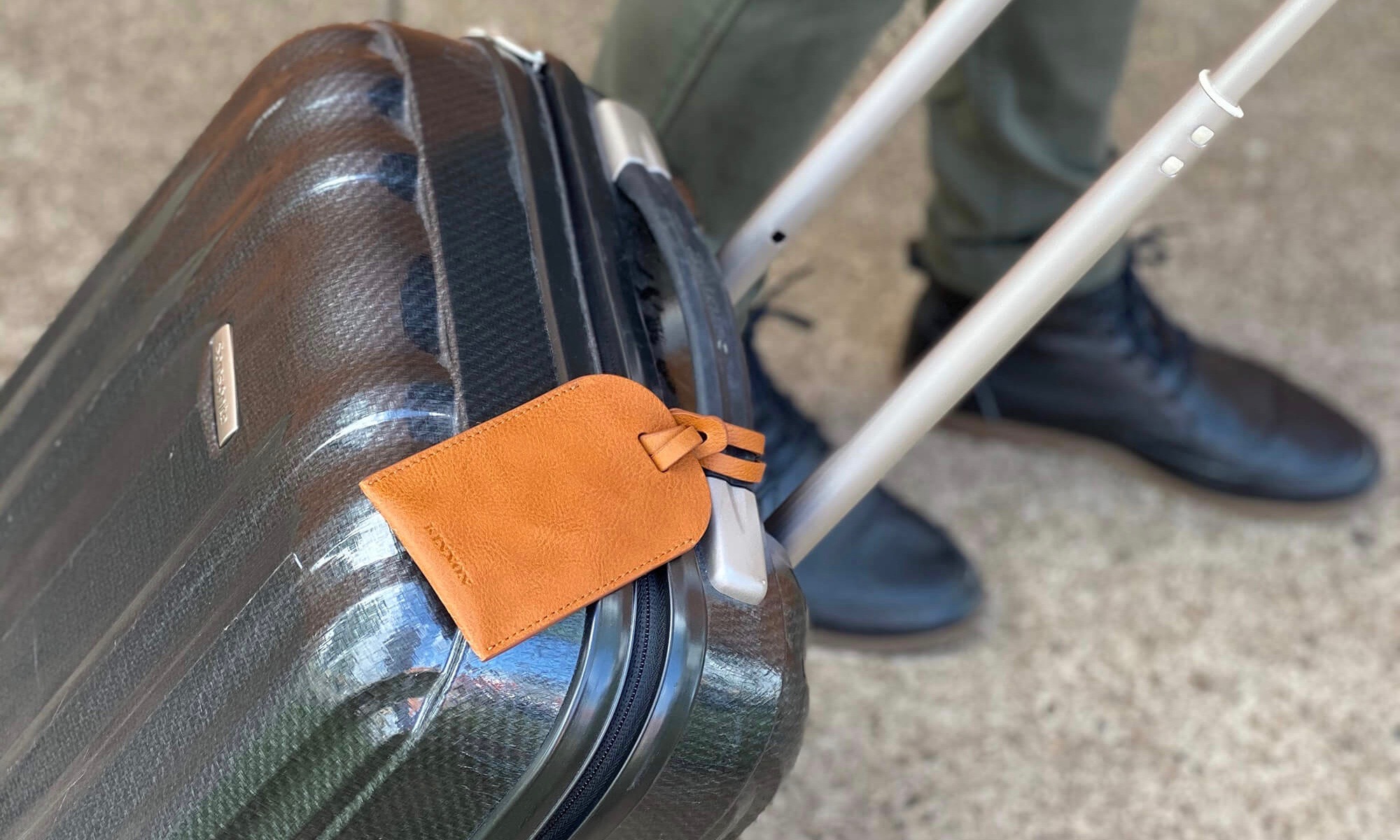 thumb-HALE LUGGAGE TAG - CARAMEL