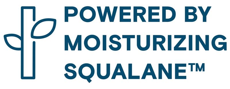 powered by moisturizing squalane