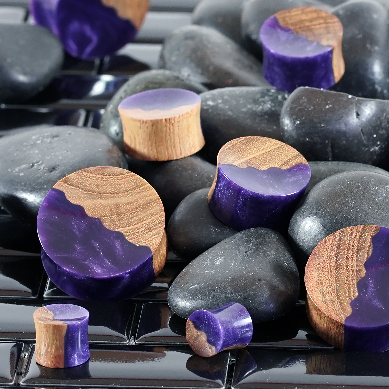 Alternative  Duo Dark Magenta & Teak Plug / Gauge