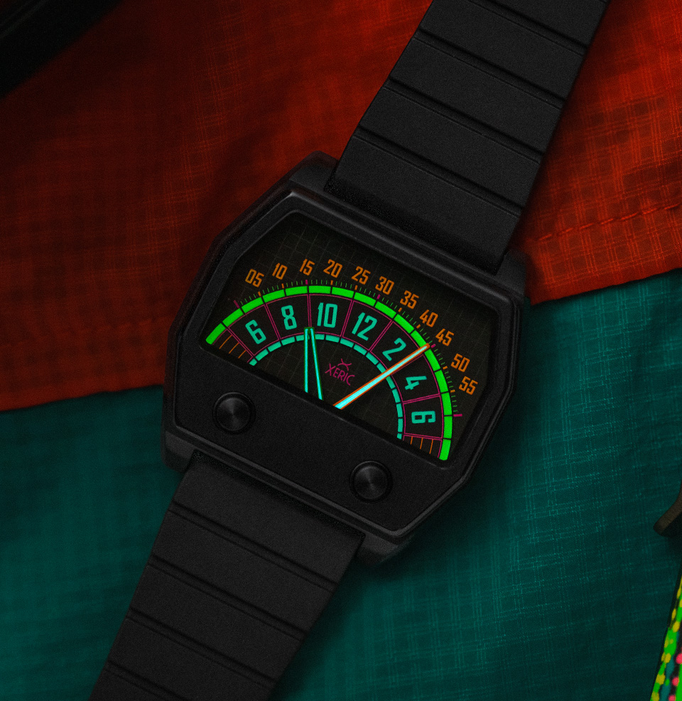 Xeric x Worn & Wound Sector Retrograde Highlighter Lots of lume
