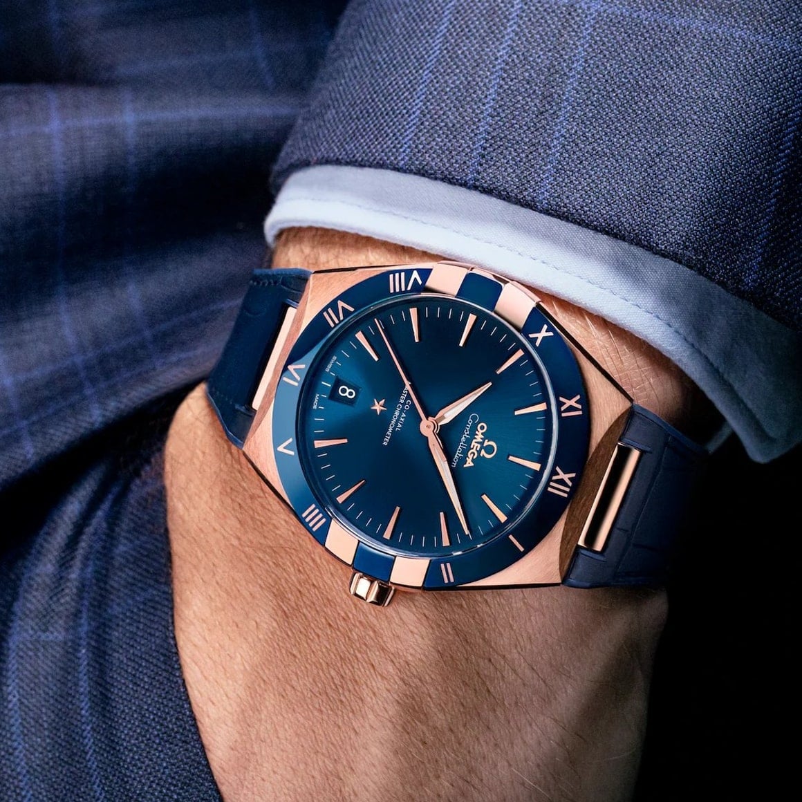 Rubber Strap Omega Seamaster Chronograph Blau OMEGA