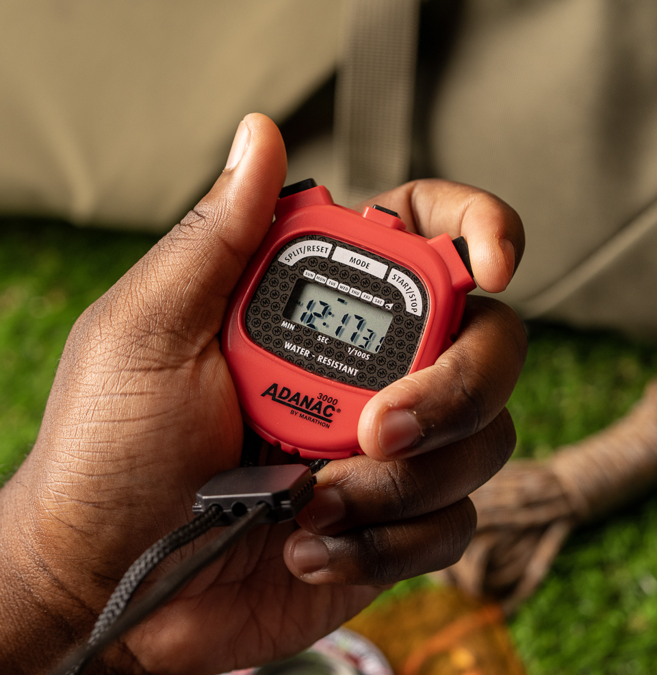 Marathon ADANAC® 3000 Digital Stopwatch Timer Easy-reading display