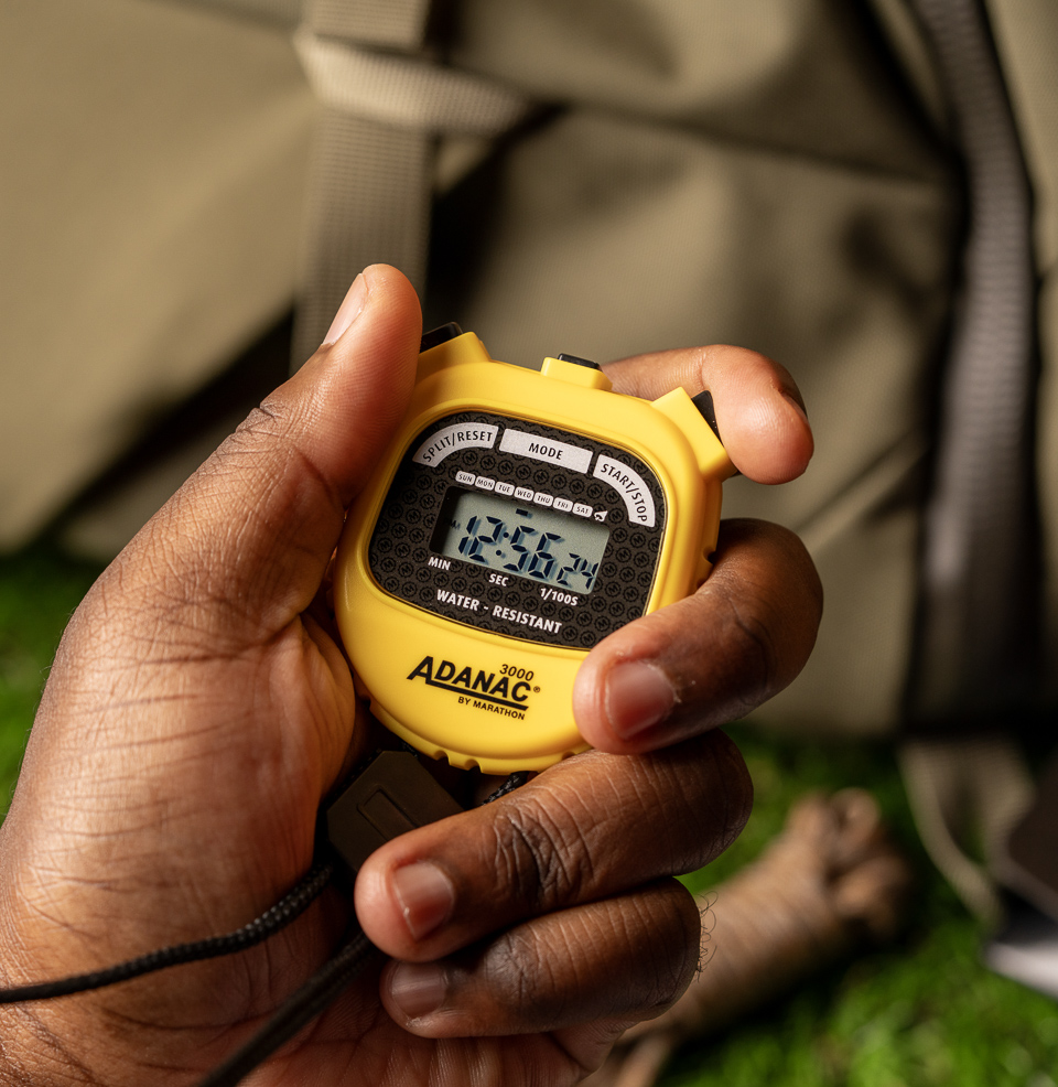 Marathon ADANAC® 3000 Digital Stopwatch Timer Easy-reading display