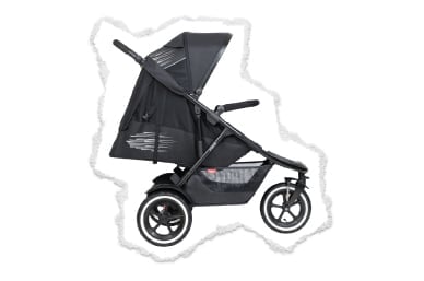 lie flat fabric sling seat for a tiny newborn to upright for a tall toddler!