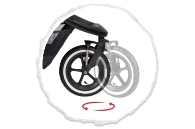 lock back or 360° full swivel front wheel