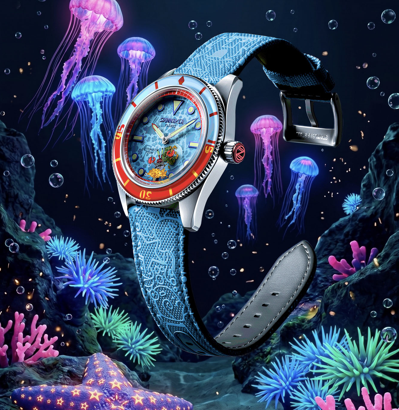 Fleuss Automatic — SpongeBob SquarePants Shell Mates Limited Edition Character-Matched Dial
