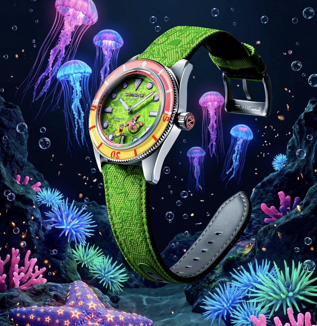 Fleuss Automatic — SpongeBob SquarePants Shell Mates Limited Edition Character-Matched Dial