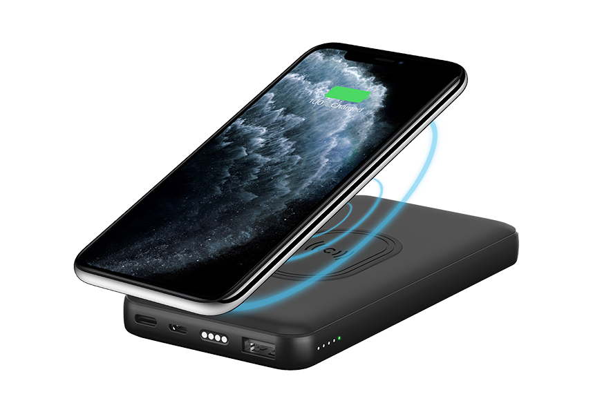 10,000 mAh Wireless Power Bank charging station