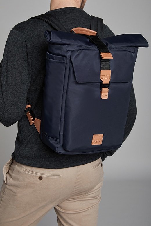 KNOMO Novello Roll-Top Laptop Backpack - 15" Feature Rectangle Image 1 |knomo.com