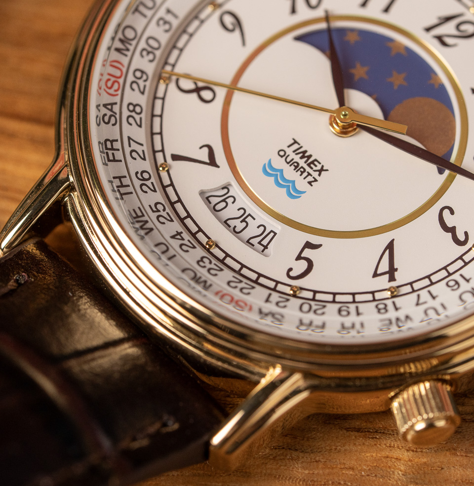 Timex 1990 Moon Phase Reissue — 37mm Watch Date Window