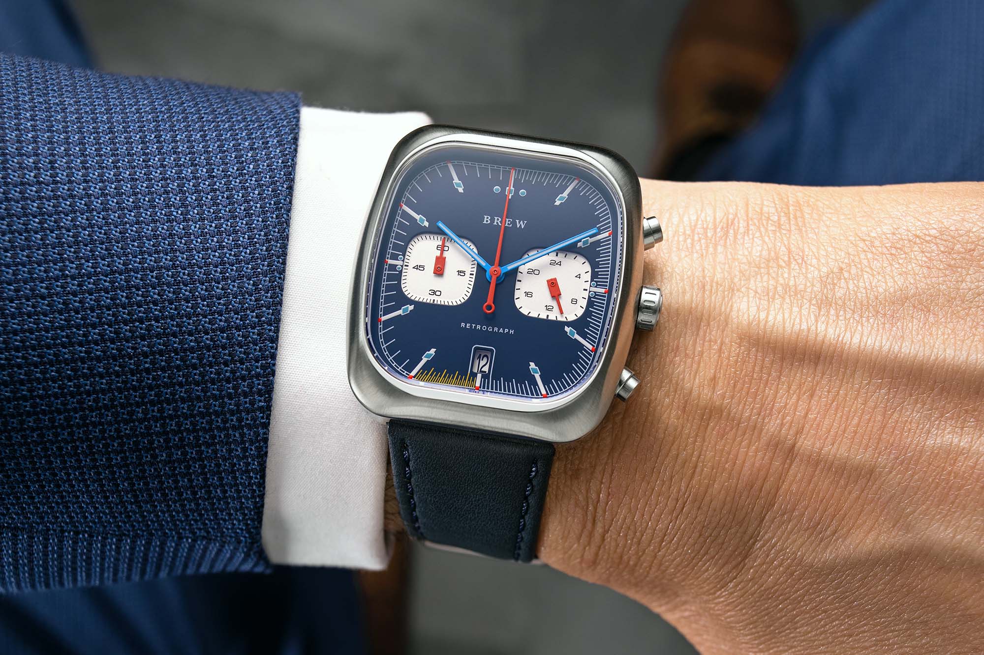 BREW RETROGRAPH メンズ 腕時計 Brew Retrograph Watch Collection – Windup Watch Shop