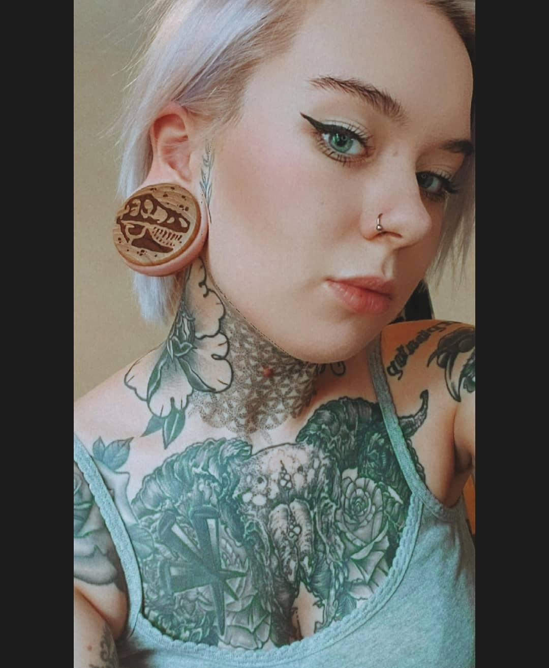 T-Rex Gold Inlay Wood Plug - Custom Plugs, Ear Plugs, Gauges, Stretched Ears