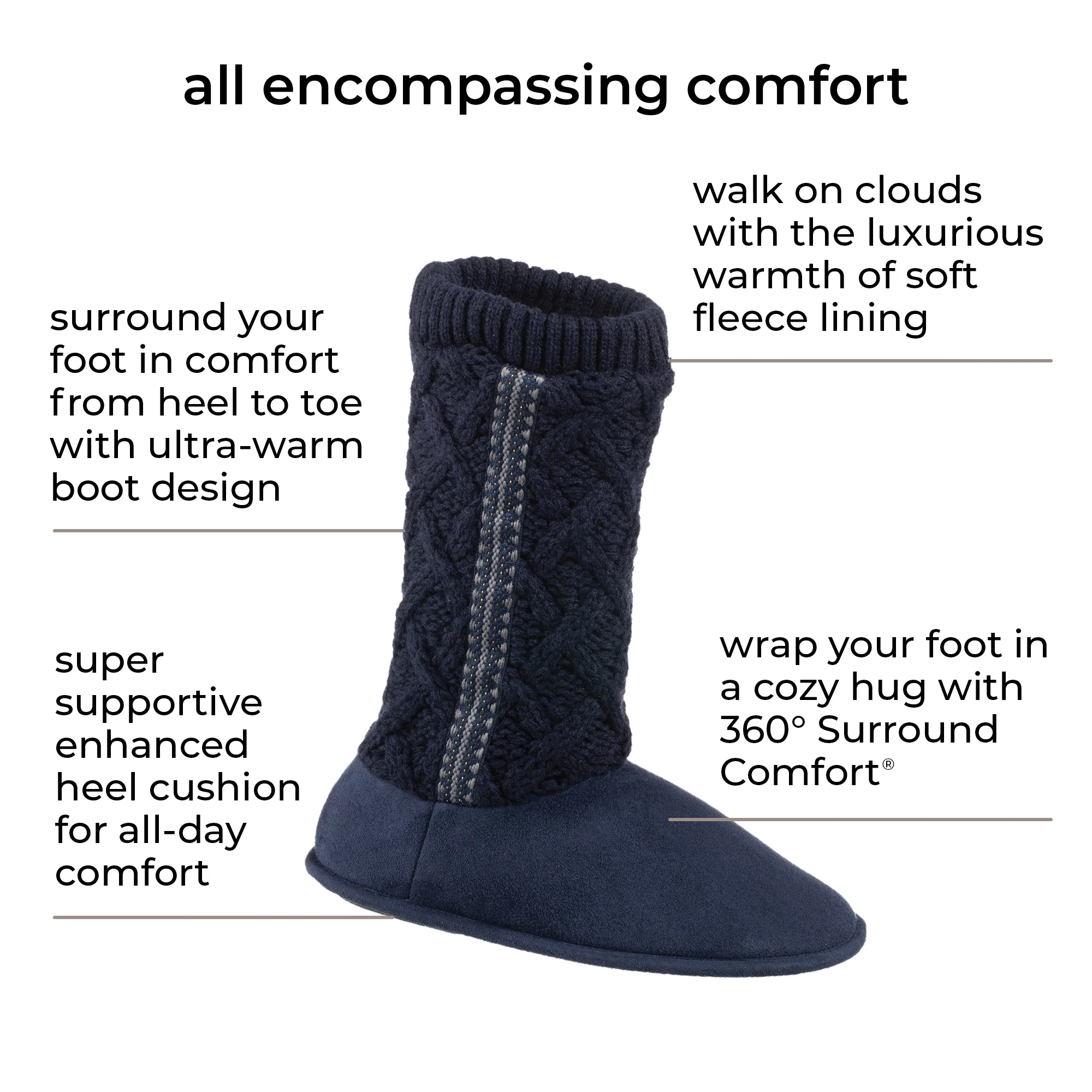 Sweater hot sale boot slippers