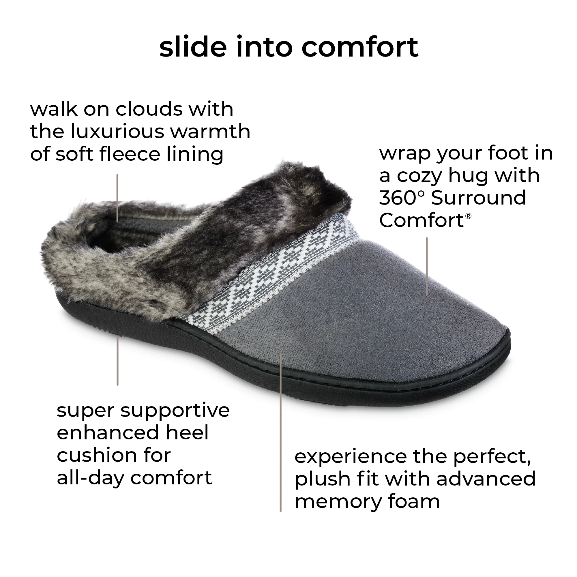 Isotoner memory deals foam slippers womens