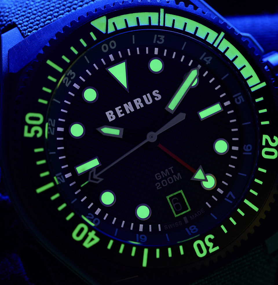 Benrus Type 3X Zulu Old Radium Super-LumiNova