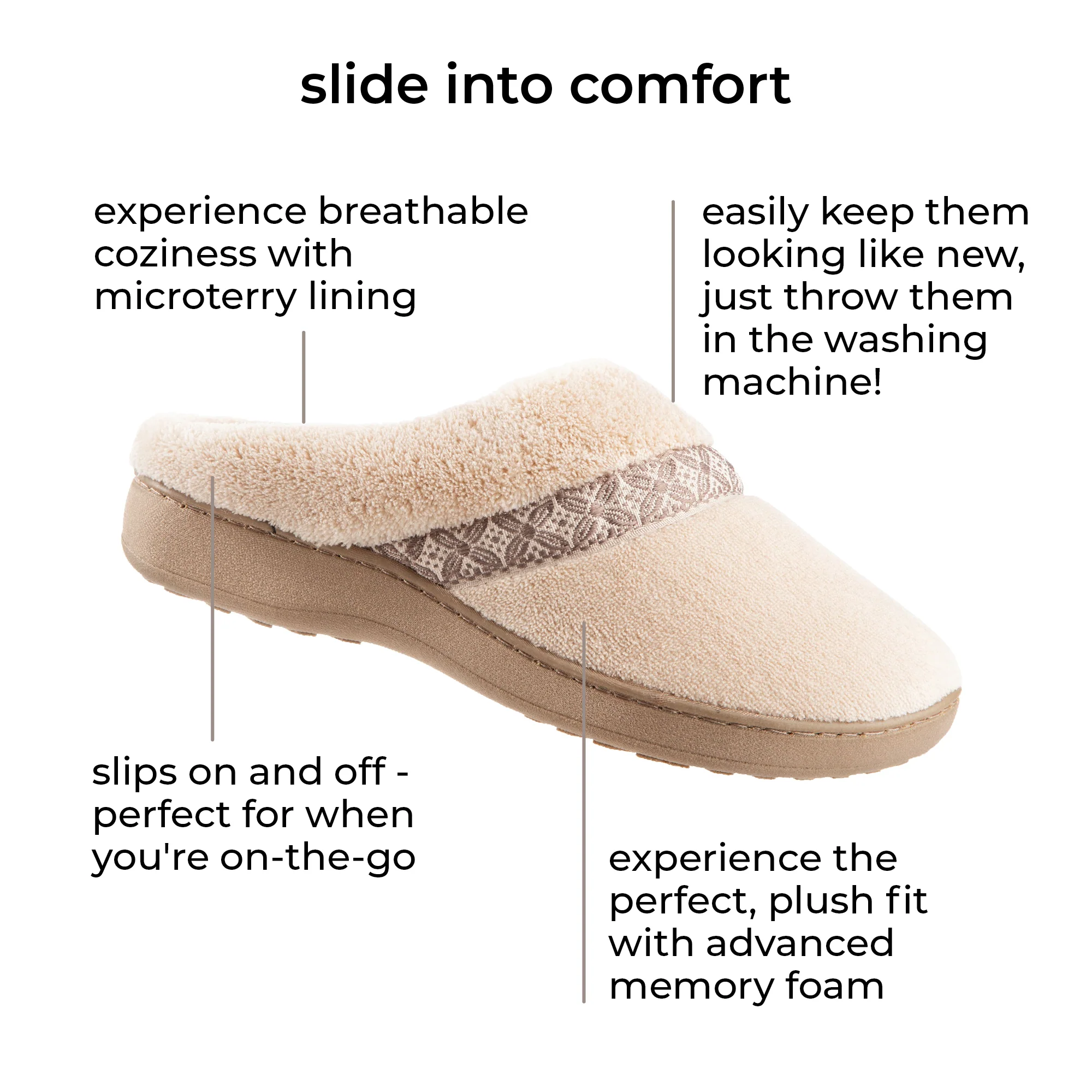 Women's Microterry Jenna Clog Slippers – Isotoner.com USA