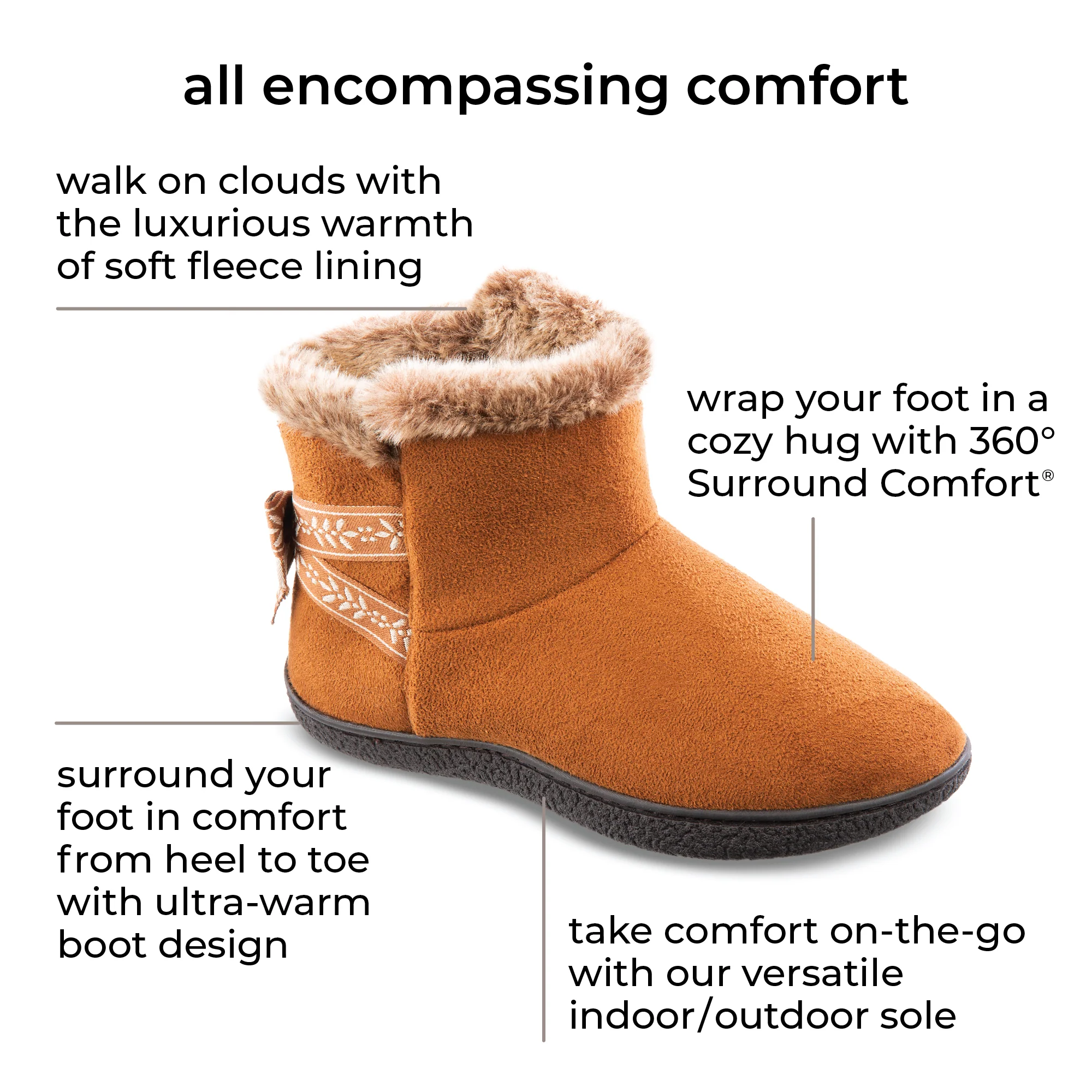 Isotoner microsuede bootie slippers 2025 with 36 memory foam