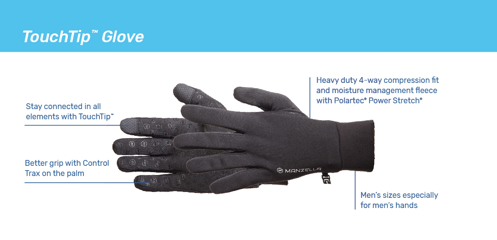 Men's Power Stretch® Ultra TouchTip™ Glove – Acorn.com USA