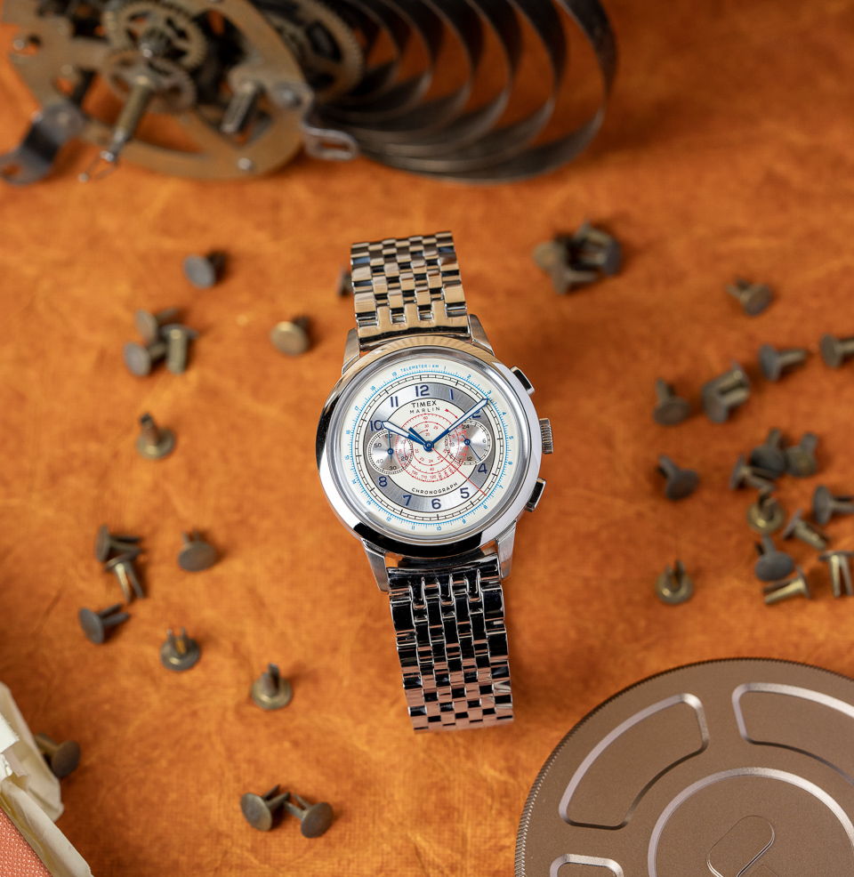 Marlin Neo Classic Chronograph Vintage-Style Domed Acrylic Crystal
