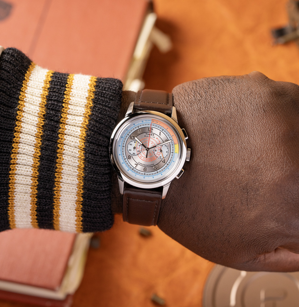 Marlin Neo Classic Chronograph Brushed Stainless Steel Case