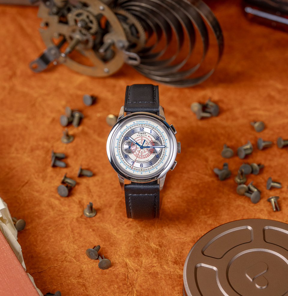 Marlin Neo Classic Chronograph Vintage-Style Domed Acrylic Crystal