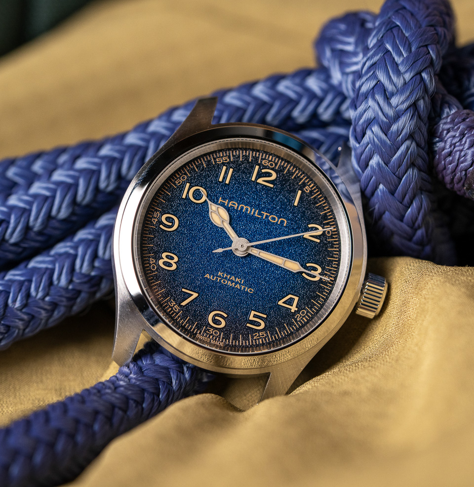 Khaki Field Murph 38mm Blue Interstellar Dial Treatment