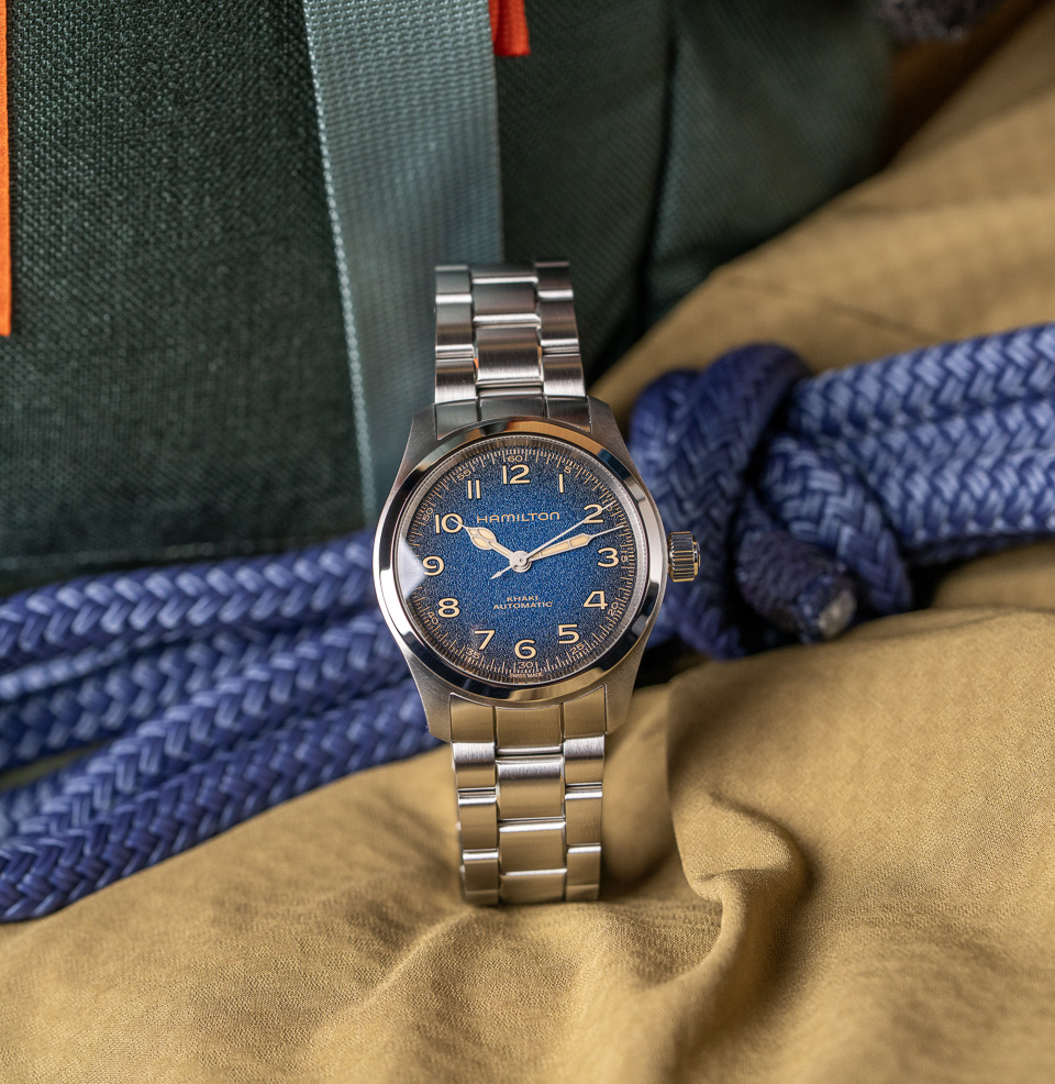 Khaki Field Murph 38mm Blue Cathedral-Shaped Hands