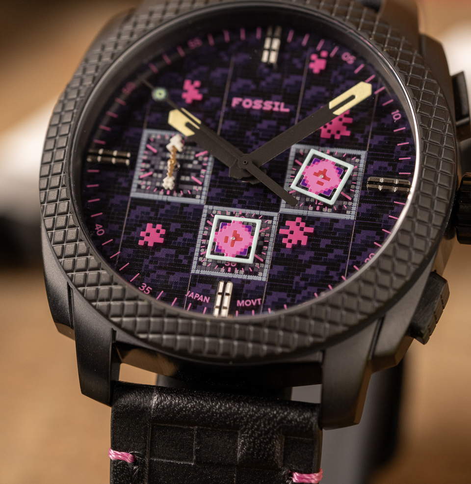 Minecraft x Fossil Limited-Edition Chronograph Watch Special bezel