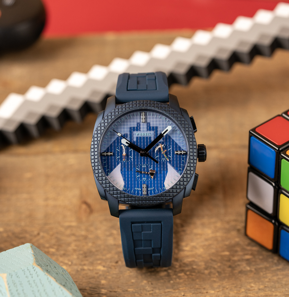 Minecraft x Fossil Limited-Edition Chronograph Watch Minecraft-Inspired Dimensions