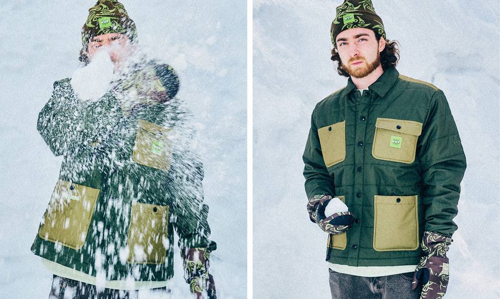 Image HUF DARK GREEN COLORBLOCK / S